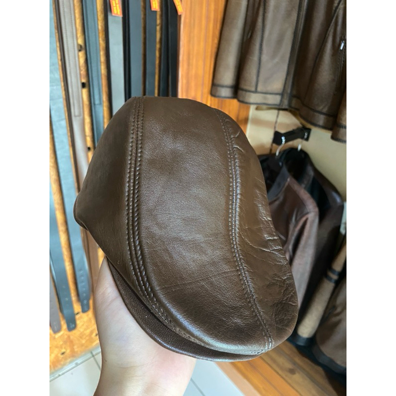 Topi Pet Pria Asli kulit