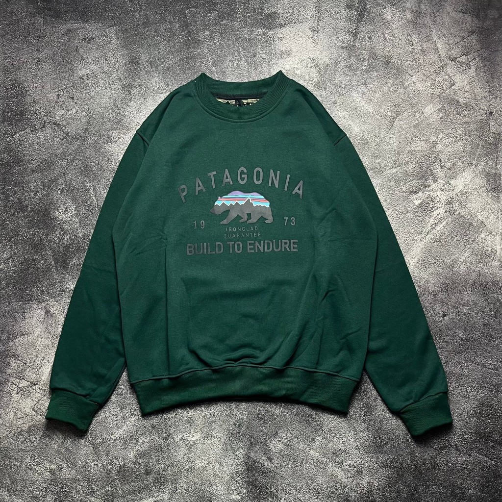 Crewneck Sweatshirt Patagonia Built To Endure 1973 Full Tag Label Original Import