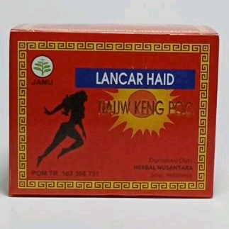 

Jamu Kapsul Lancar Haid Tiauw Keng Poo kemasan dos isi 10 sachet
