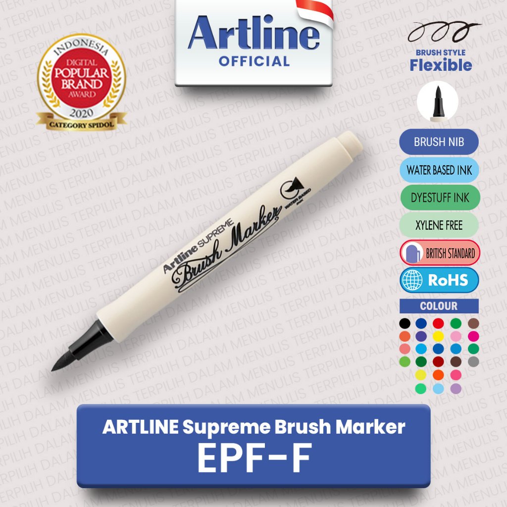 

(LIVE) ARTLINE Spidol Supreme Brush Marker EPF-F (2)