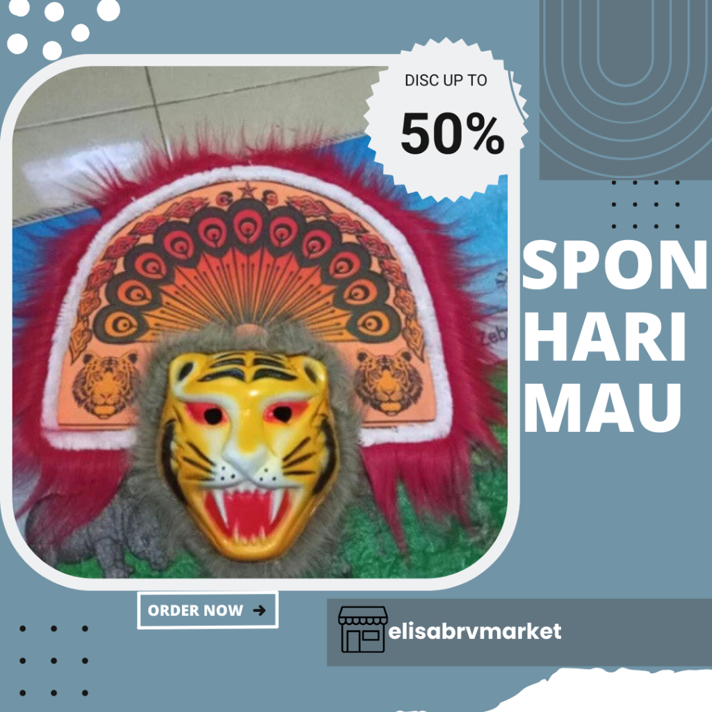 TOPENG SPON HARIMAU||topeng Reog jaranan barongan barongsai macan harimau topeng kera gedrok