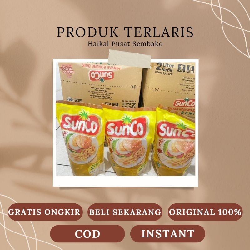 

SUNCO minyak goreng refil kemasan 2 liter (Terbaru Original)
