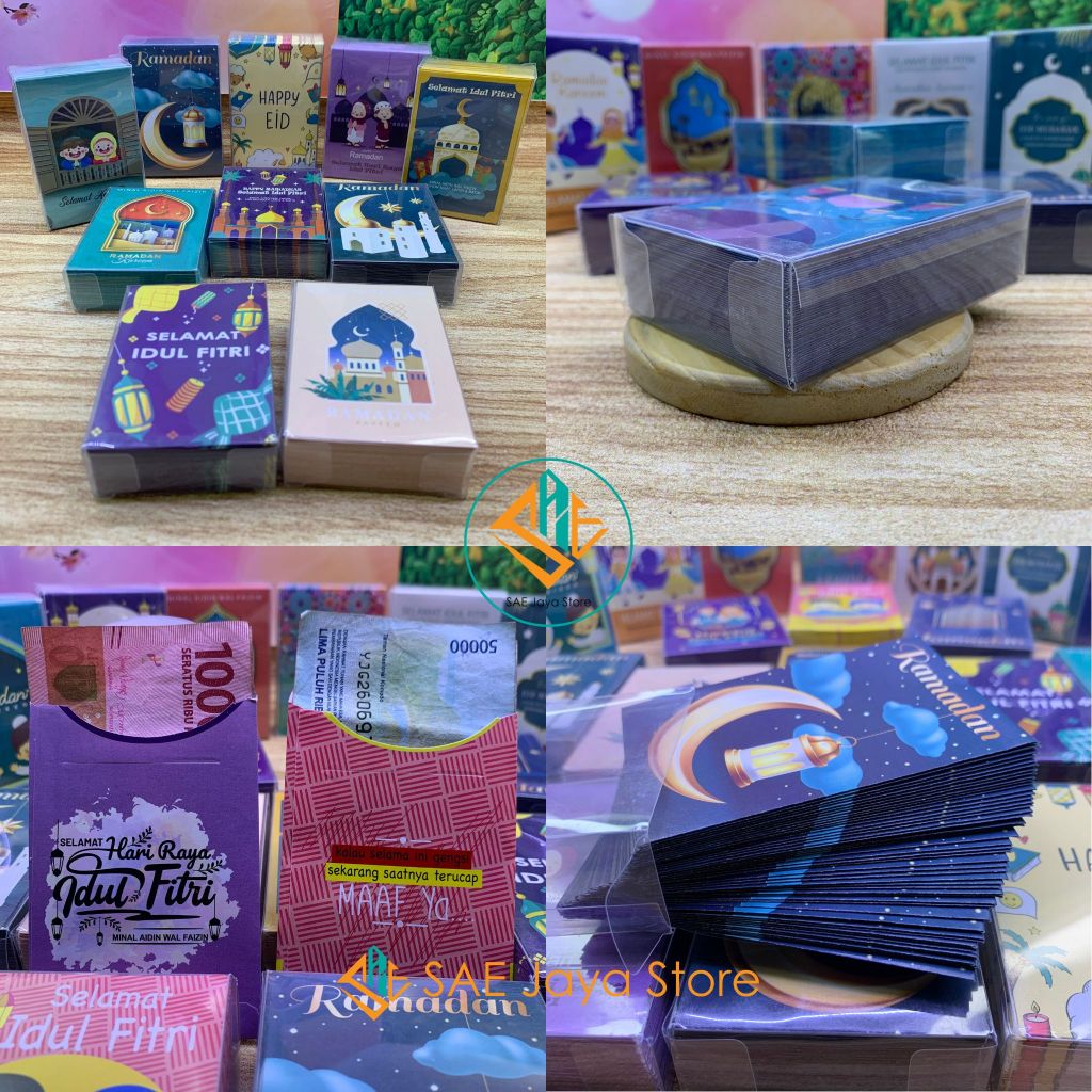 

(1 PAK ISI 50 PCS - MIX) SAE - AMPLOP LEBARAN MOTIF KARAKTER MUSLIM UKURAN 9,8CM X 6,7CM SIAP PAKAI