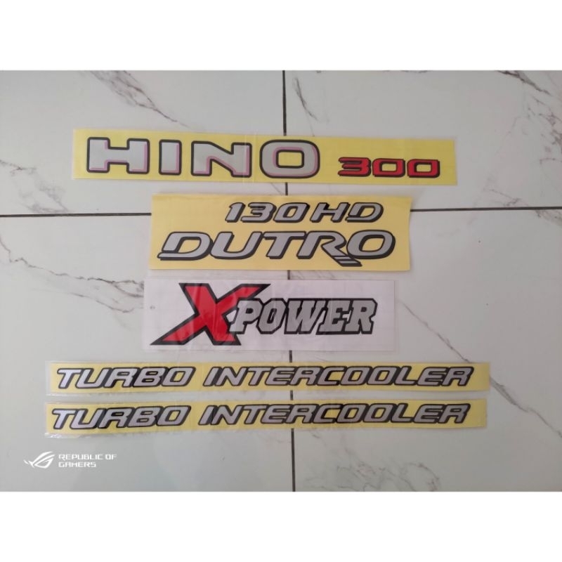 stiker hino 300 xpower 130hd dutro turbo intercooler 1set /stiker hino 300 dutro 130hd