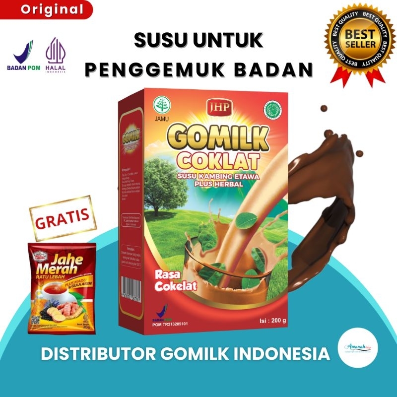 

[BISA COD + GARANSI] [GRATIS JAHE]GOMILK SUSU ETAWA HERBAL DAUN KELOR Untuk Penggemuk Badan