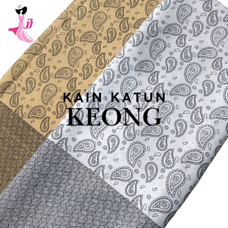 katun kemeja 1.5 meteran / kain katun koko / katun print batik / kain batik keong / kain batik print