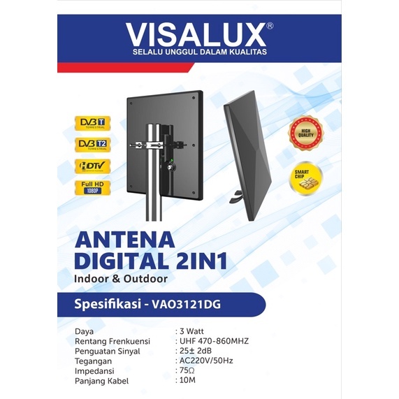 ANTENA DIGITAL DIAMOND /ANTENA VISALUX VAO3119DG INDOOR DAN OUTDOOR