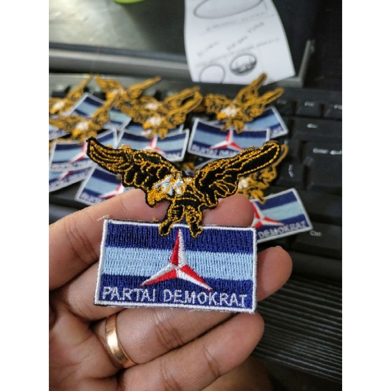 bordir partai demokrat / burung demokrat