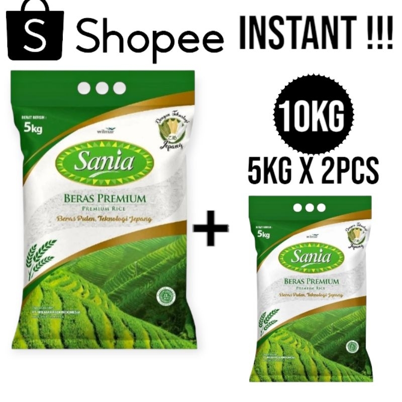 

PROMO !!! BERAS PREMIUM MERK SANIA 10KG KEMASAN (5KG X 2PCS) | BERAS PREMIUM MURAH ENAK DAN TERLARIS