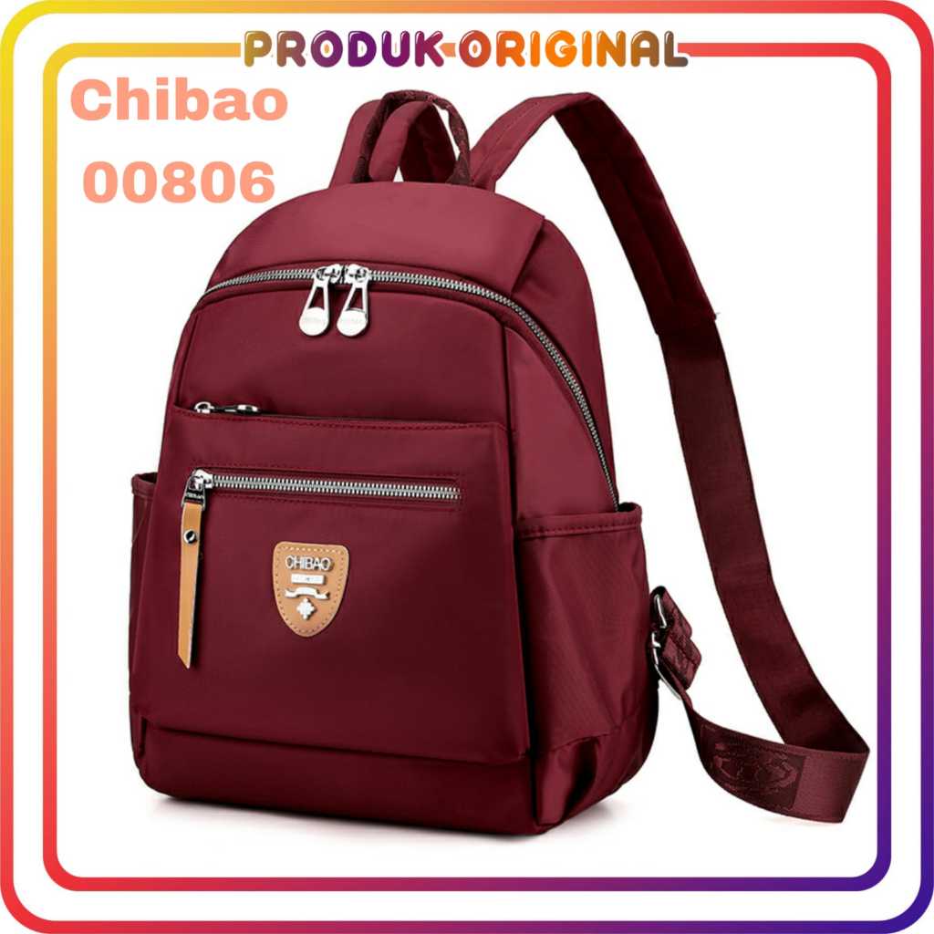 Chibao - Tas ransel wanita chibao 00806 nilon waterproof tas ransel muat laptop 12 inci