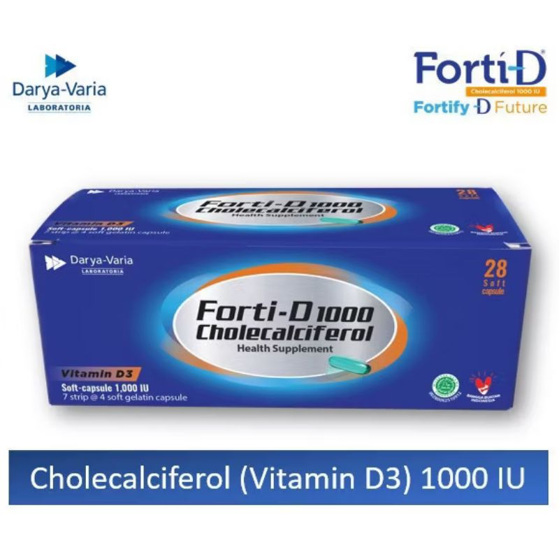 FORTI-D CHOLECALCIFEROL Vitamin D3 1000IU STRIP 4 Capsule
