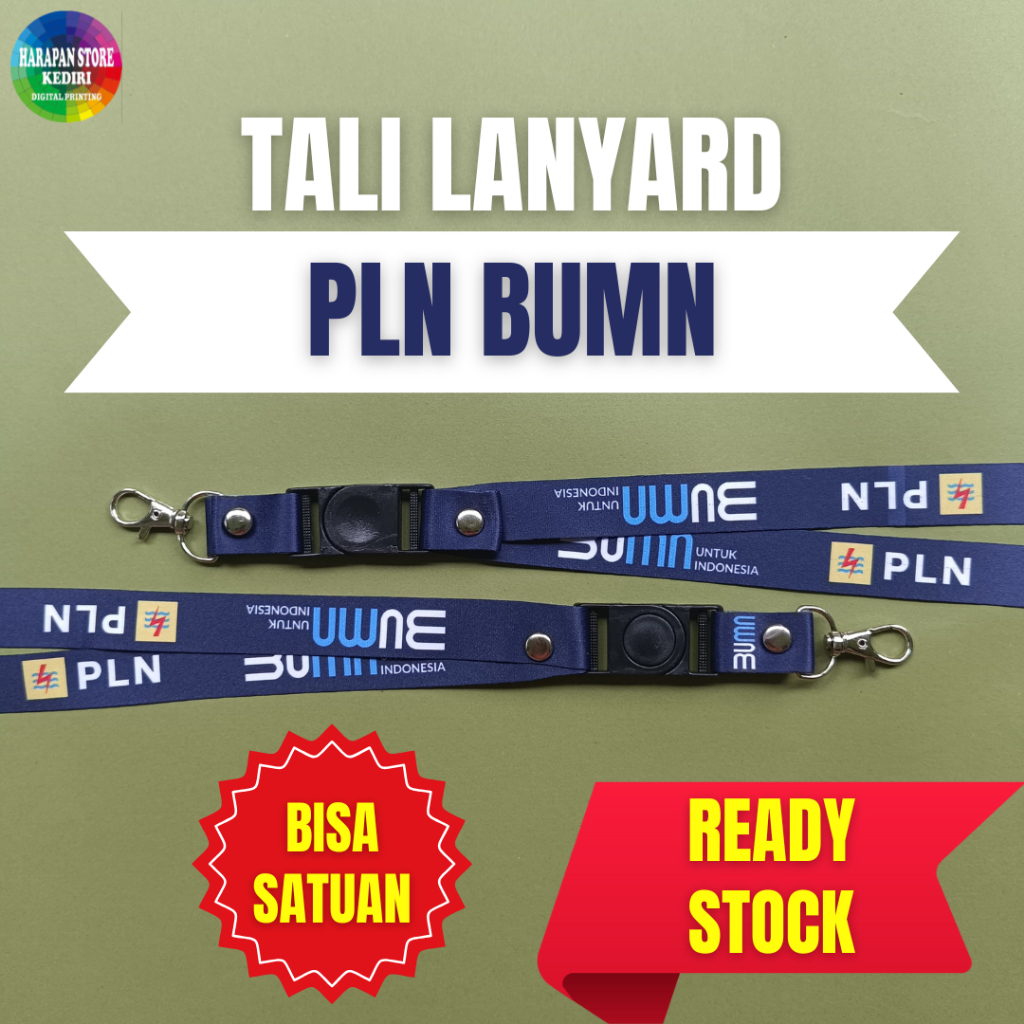 

[READY STOCK] TALI LANYARD ID CARD PLN BUMN -BISA SATUAN