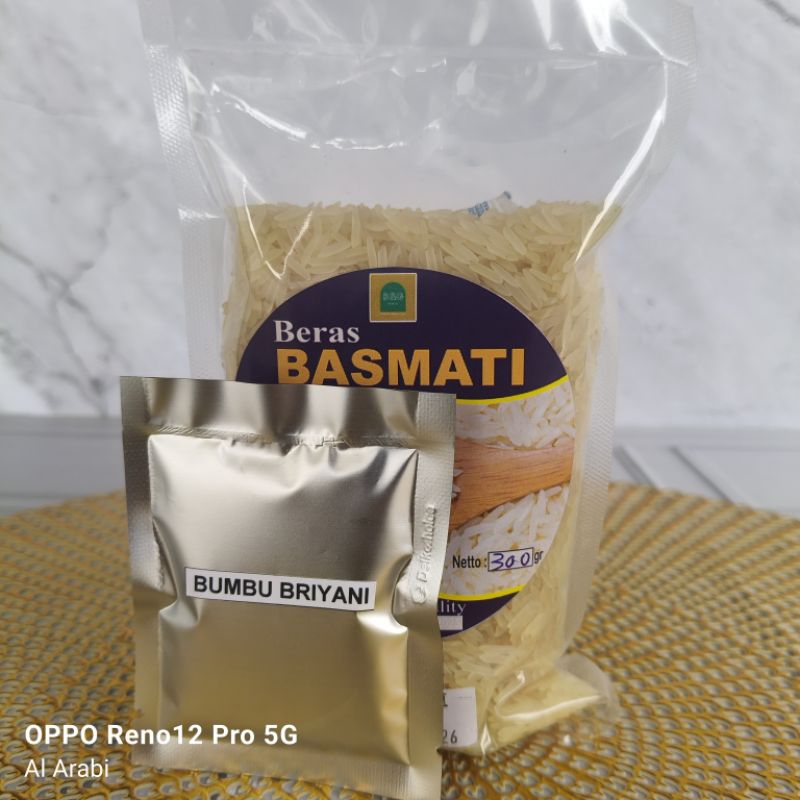 

RB paket beras basmati 500Grm + bumbu kebuli ,kabsa,mandi briyani.