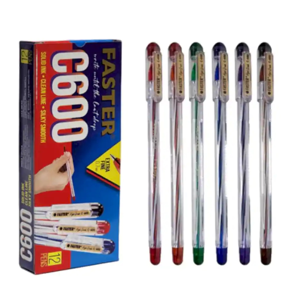 

Pulpen Faster C600 1Pak isi 12 Pcs