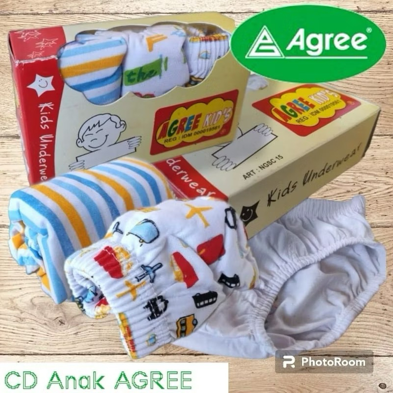 3pcs Celana dalam anak Agree best seller NGS C15 dapet 3 motif berbeda.cd agree anak cowo