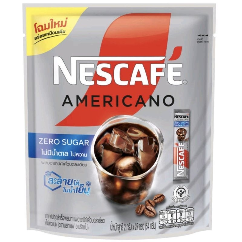 

Nescafe Americano Zero Sugar Biru 2gr x 27 packs