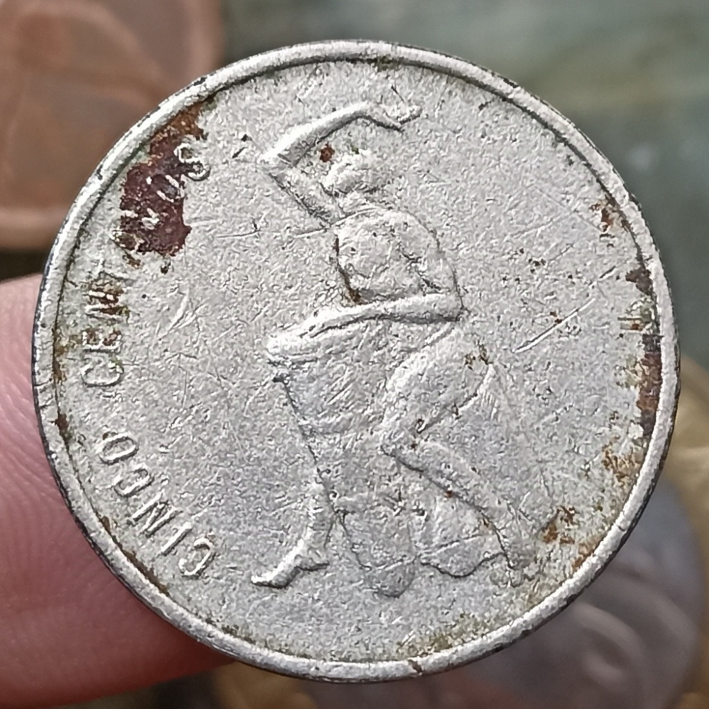 Koin Kuno Dominican Republic 5 Centavos Tahun 1989