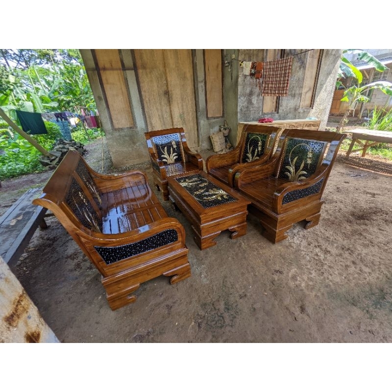 Kursi tamu minimalis semut / kursi tamu minimalis kayu jati / kursi tamu kayu jati terlaris