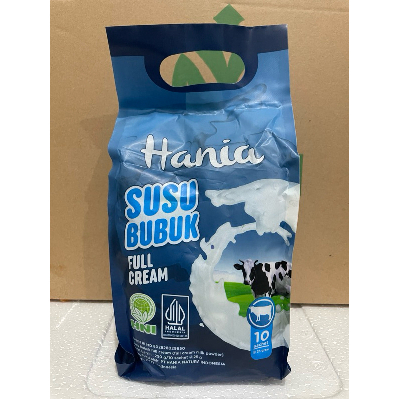 

Hania Susu sapi Bubuk Full Cream HNI 10 Sachet