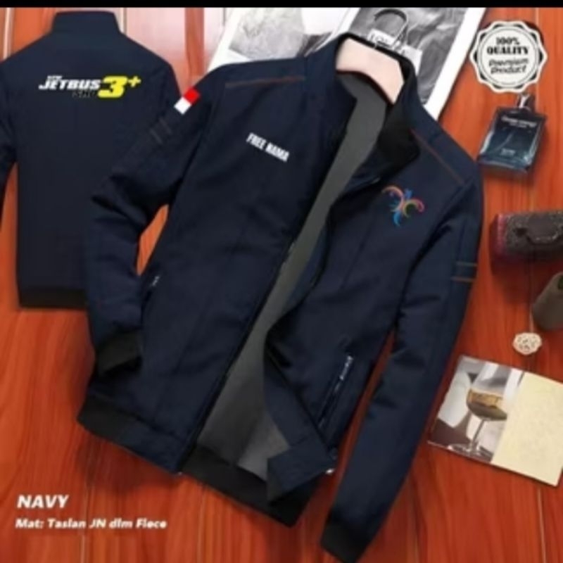 JAKET PARIWISATA JET BUS (FREE NAME)