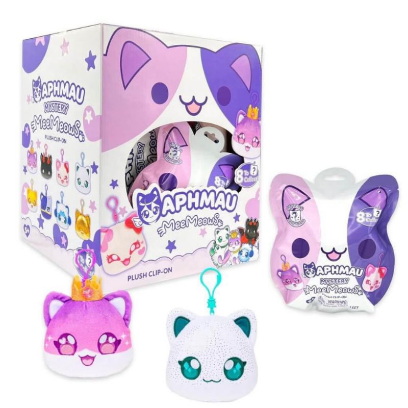 Aphmau meemeows mystery mini catface plush clip ons
