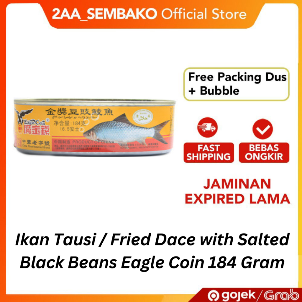 

Ikan Tausi / Fried Dace with Salted Black Beans Eagle Coin 184 Gram