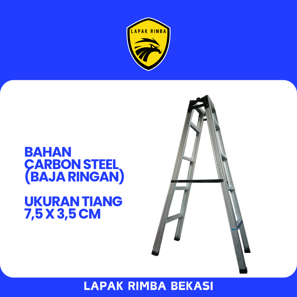 Tangga Lipat 2,5 Meter/ Diulur 5 Meter Baja Ringan