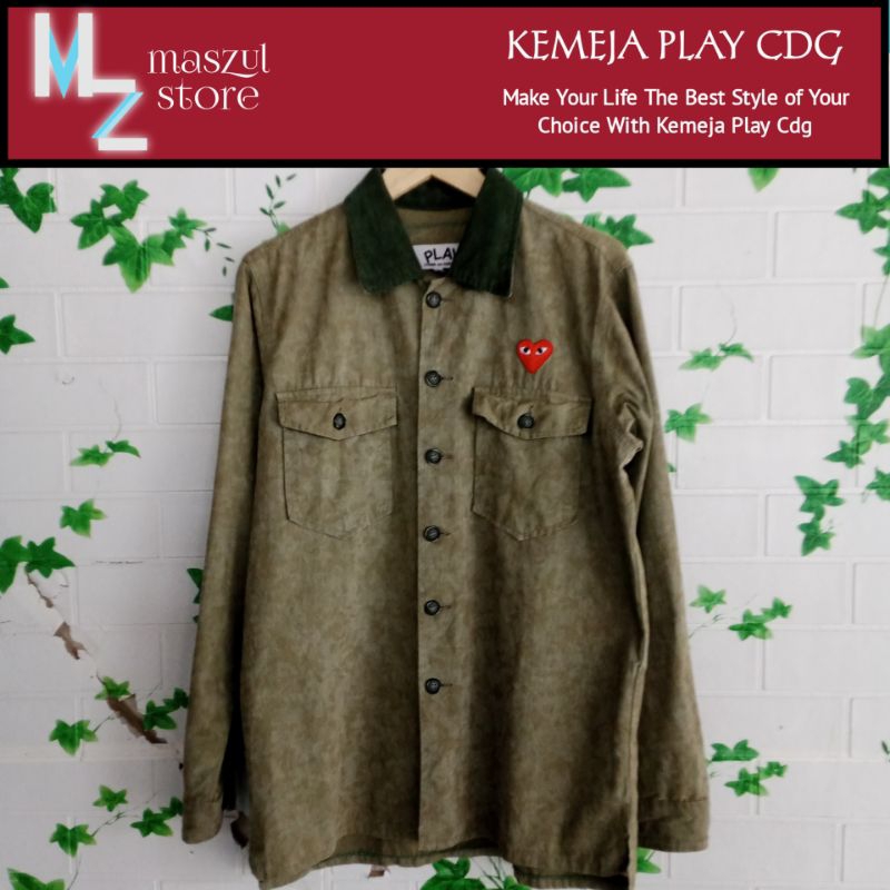Kemeja Play Cdg Second Original