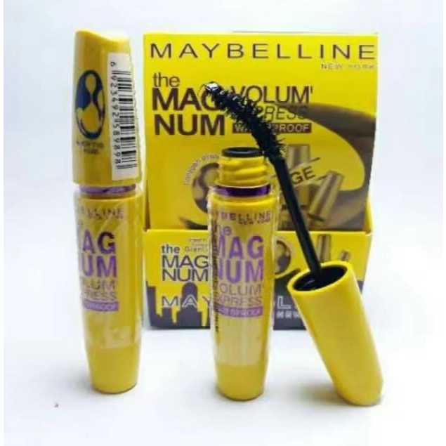 [ perlusin ] 1 BOX Maskara Maybelline The Magnum Waterproof - Mascara Magnum Kuning