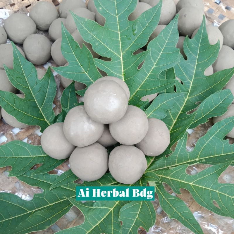 Ampo tanah Liat tanah lempung 20 pcs penghilang pahit daun pepaya untuk merebus daun pepaya