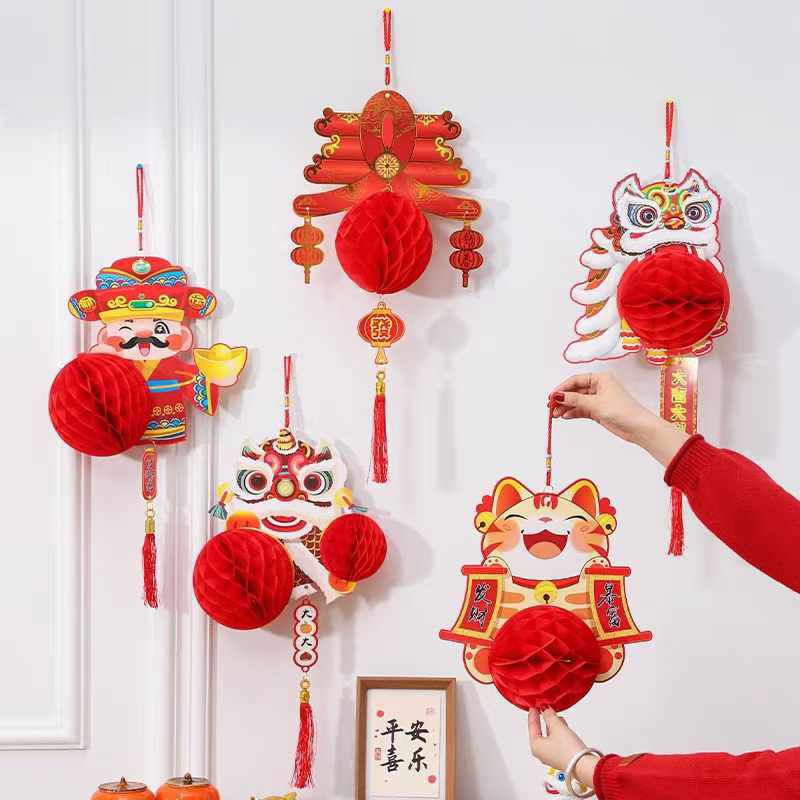 Gantungan Ornamen Kertas Imlek Terbaru | Lampion Kertas Imlek Terbaru | Dekorasi Imlek CNY