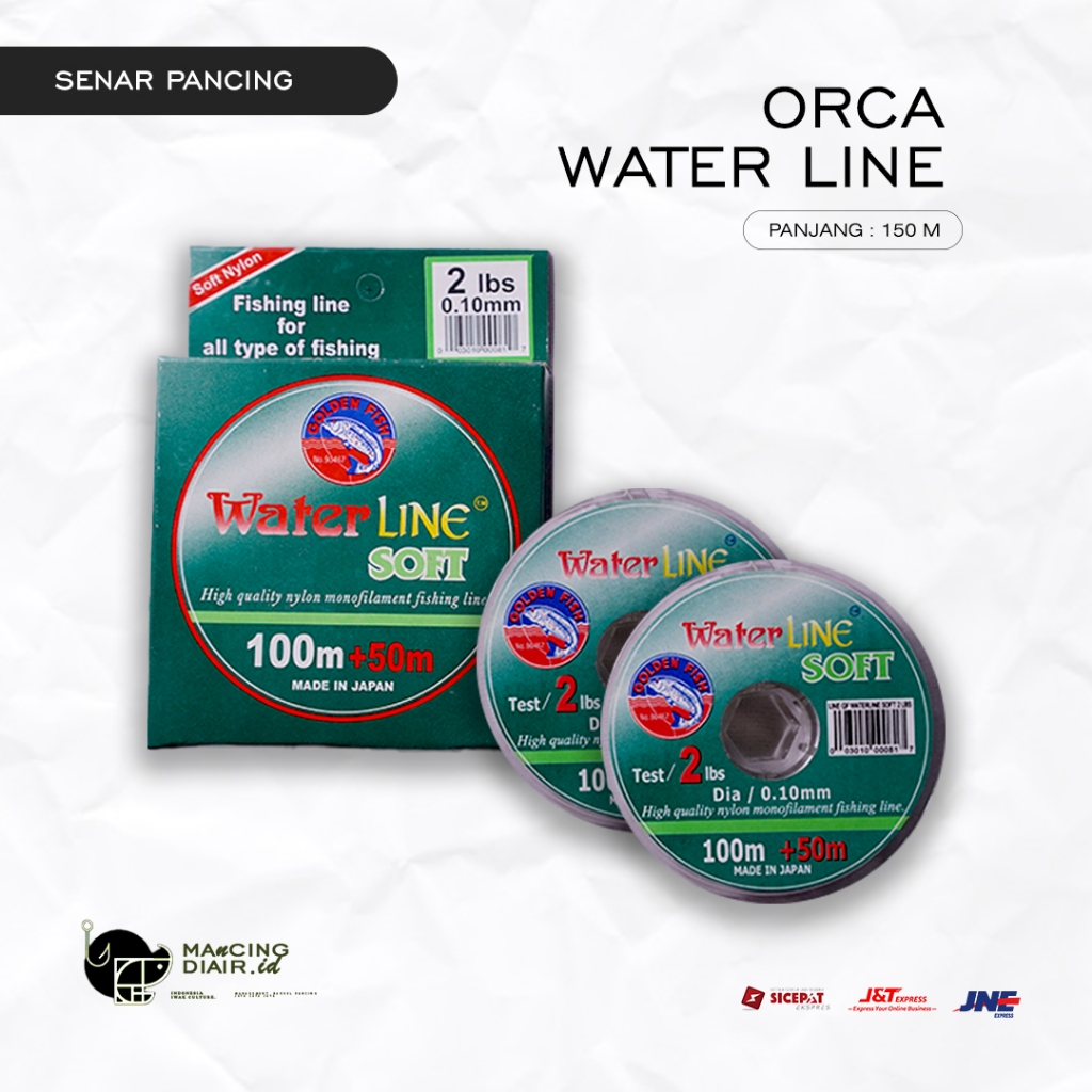 Senar Pancing Water Line Soft Golden Fish - Panjang 150M || 0.10 - 0.28