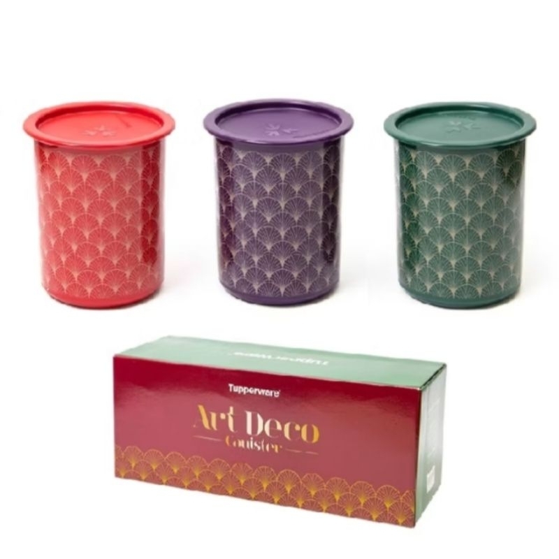 Art Deco Canister Tupperware (3)
