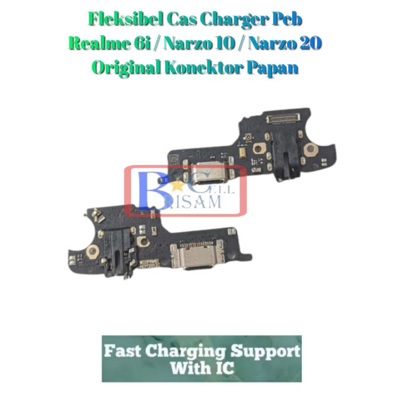 Fleksibel Cas Charger Pcb Realme 6i / Narzo 10 / Narzo 20 Original Konektor Papan