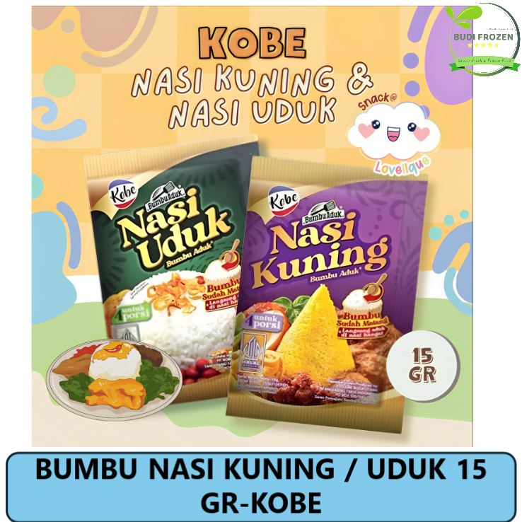 

BUMBU NASI KUNING / BUMBU NASI UDUK INSTANT - KOBE 15 GR