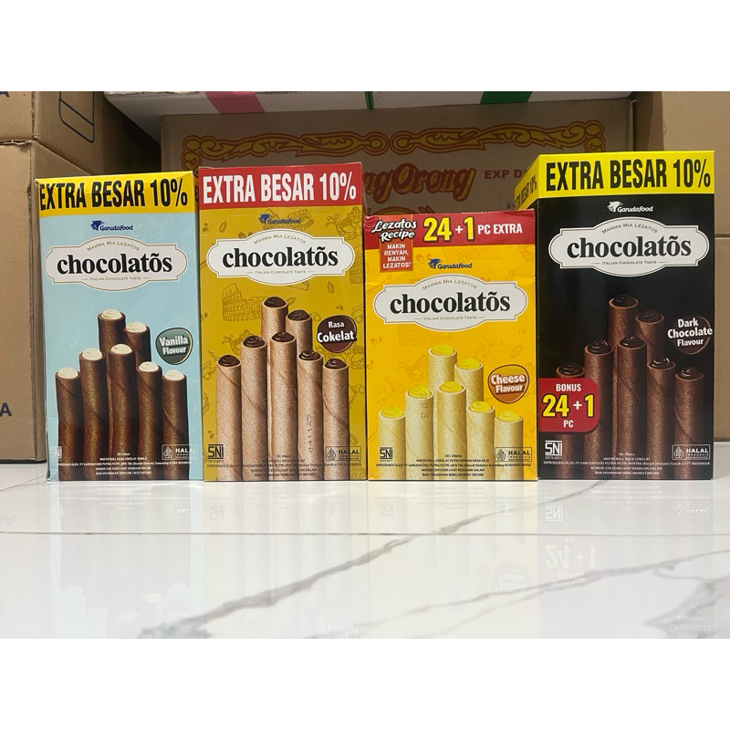 

( Isi 24 pcs / box ) CHOCOLATOS 4 varian rasa