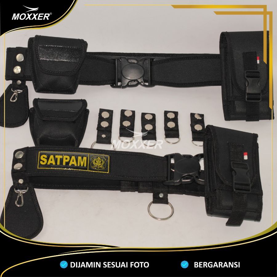 Sabuk / Kopel Satpam Kanvas Lengkap Ikat Pinggang Atribut Kelengkapan Dinas Satpam Security Pria Ter