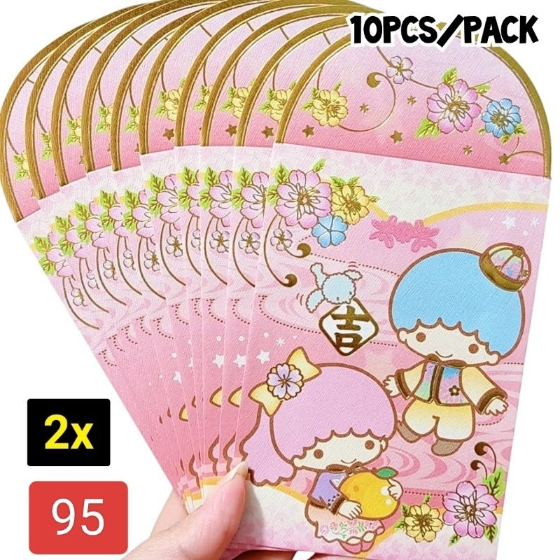 

Amplop Angpao Lucu Sincia Lebaran CNY Isi 10 Pcs Pink Gold Sanrio Little Twin Stars