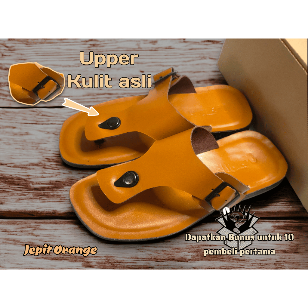 Soggo - Sandal Kulit Asli Pria | Sandal Jepit Kulit Pria | Sandal Pria Kulit Asli Jepit Original