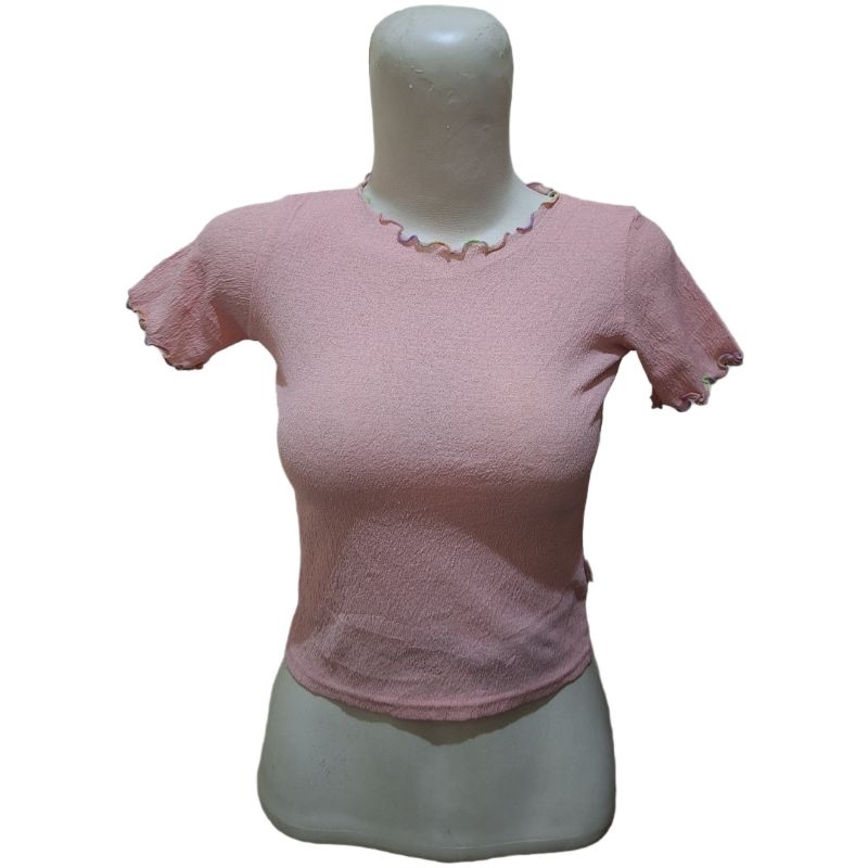 khaaclothes - Kaos Wanita Korean Style / Atasan Wanita / Kaos Croptop / Baju Korean Style / Pakaian 