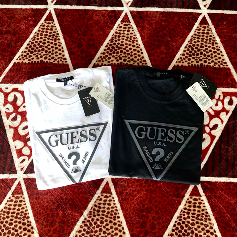Guess Triangel Logo Tees / Baju GUESS REFLECTIVE