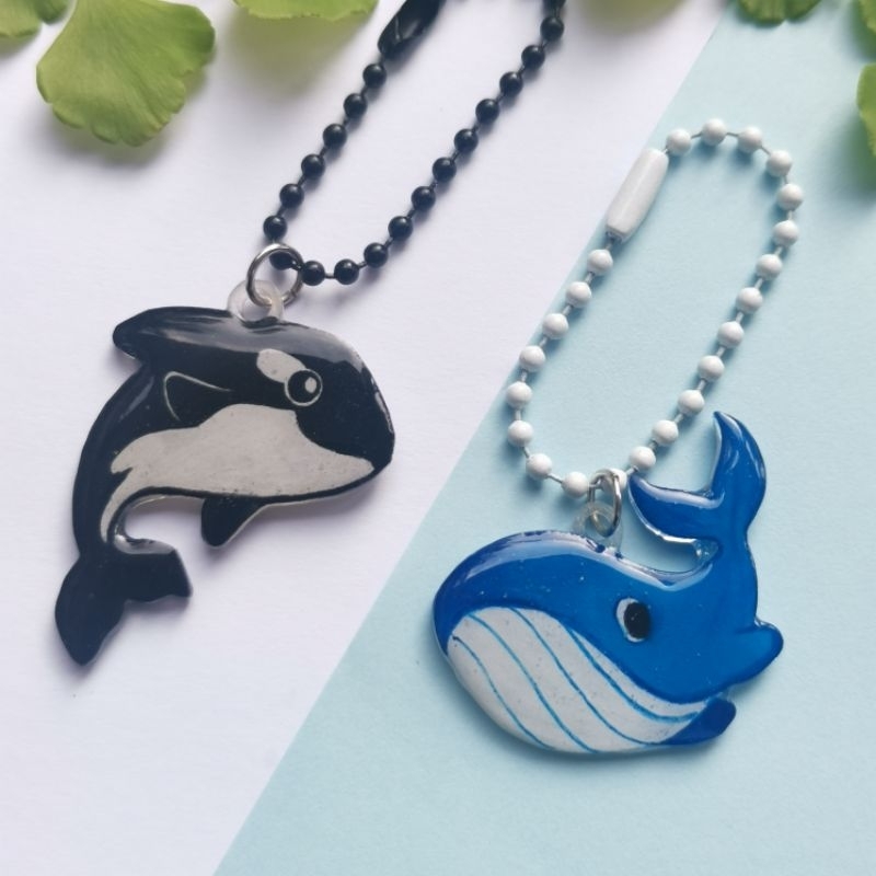 Mini Keychain Paus Biru / Paus Orca by Vynchaart
