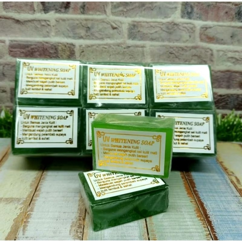 UV WHITENING // Sabun Uv Whitening Shoap Hijau 12 Pcs