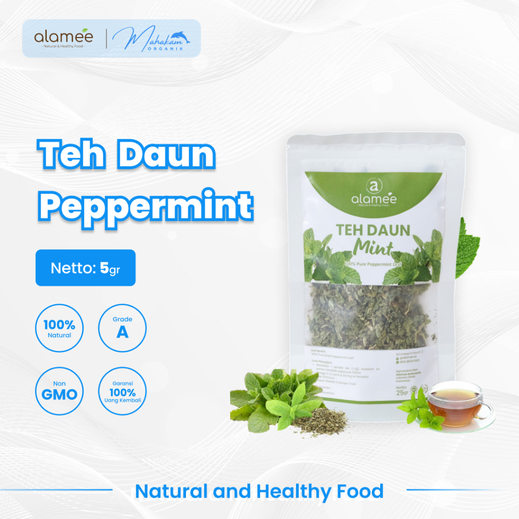 

ALAMEE Dried Peppermint Tea Teh Daun Mint Organik Kering Dried Leaves 5gr