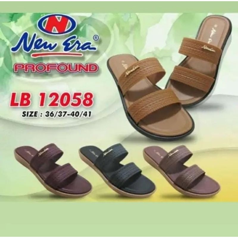 SANDAL WANITA SLOP NEW ERA KARET PROFOUND LB 12058/SANDAL KOKOP SANTAI/SANDAL FASHION WANITA/SANDAL 