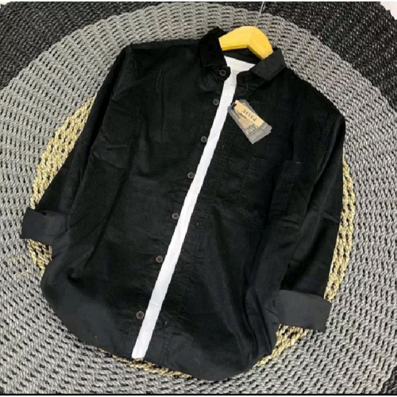 Kemeja Lengan Panjang Pria Bahan Korduroy /Kemeja Corduroy Pria /Kemeja Panjang Premium /Kemeja Kodo