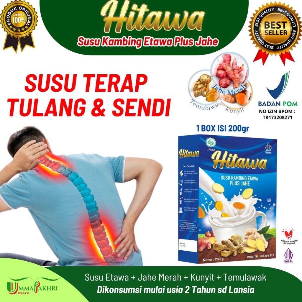 

HITAWA Susu Kambing Etawa Plus Herbal Jahe 200g Sehat sendi dan tulang