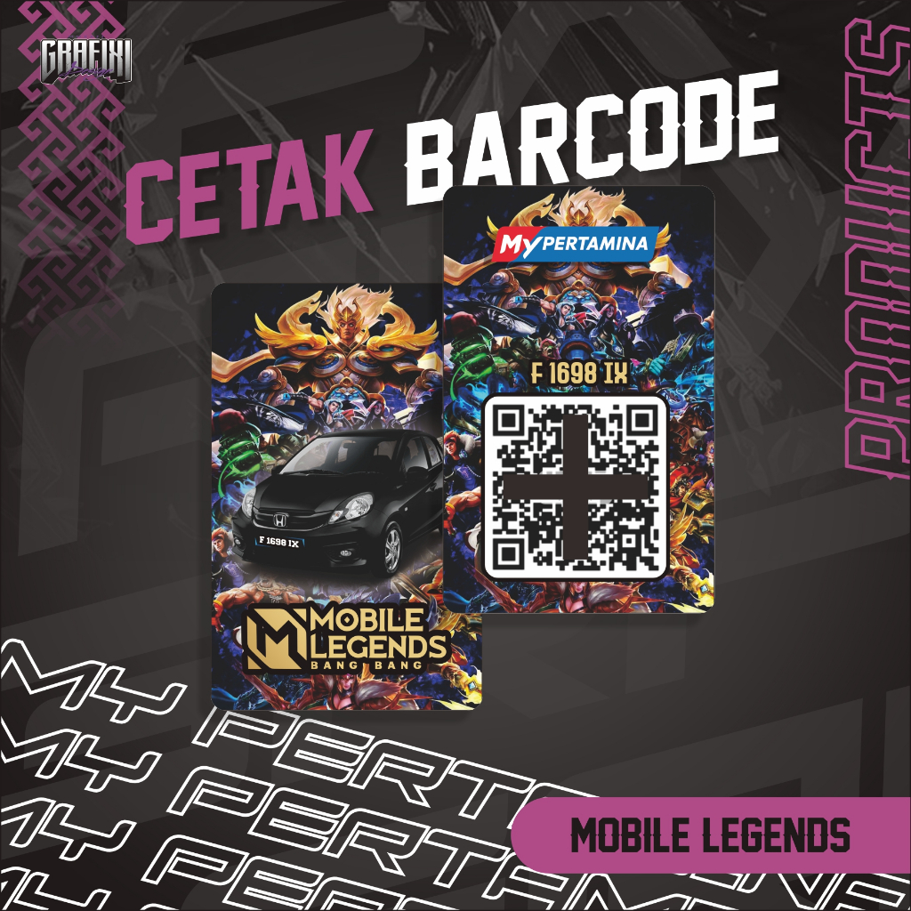 

CETAK BARCODE MY PERTAMINA KARTU PVC TEMA MOBILE LEGENDS CUSTOM 2 SISI