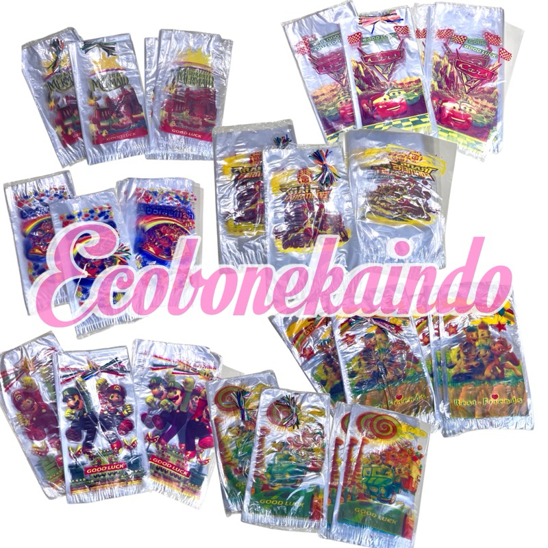 Plastik Snack Plastik Snak isi 30 Ulang tahun Karakter pcs Ecobonekaindo tas makanan ulang tahun eco