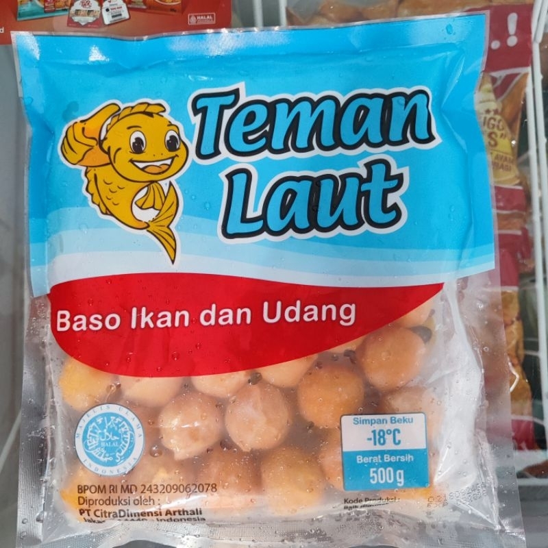 

Teman Laut Bakso Ikan dan Udang 500g Isi 40